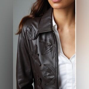 Etcetera Luxury Sustainable Leather Jacket in Supple Soft Ganache Coco Leather